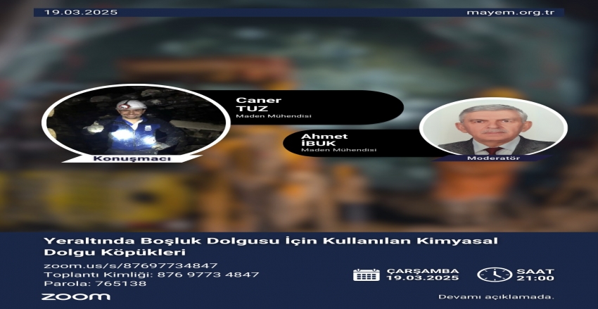 “Yeraltında Boşluk Dolgusu için Kullanılan Kimyasal Dolgu Köpükleri” Sunumu