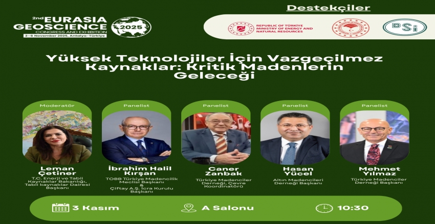 Yüksek Teknolojiler İçin Vazgeçilmez Kaynaklar: Kritik Madenlerin Geleceği Paneli | EGCE'25